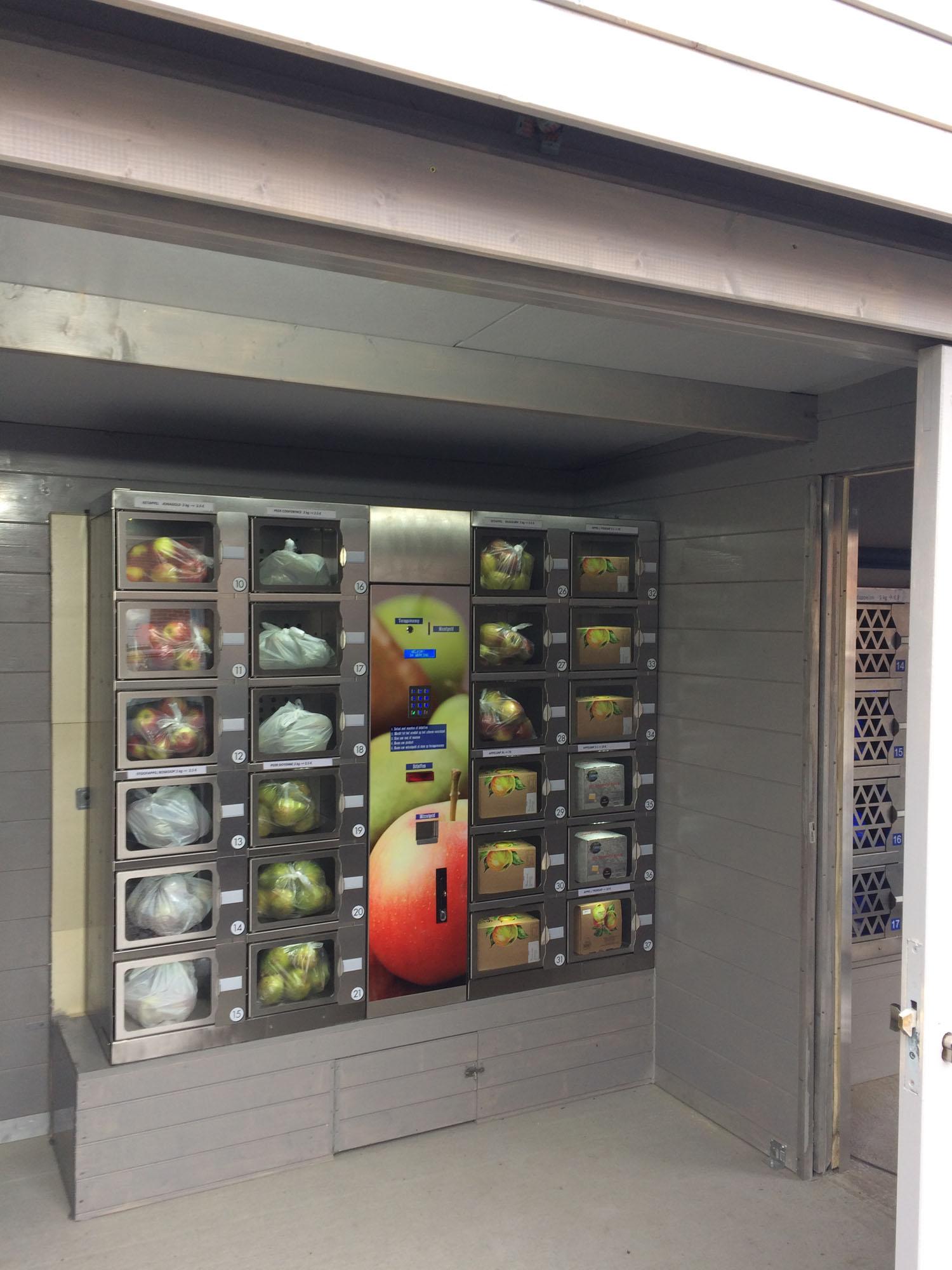 Distributeur automatique de pommes et poires